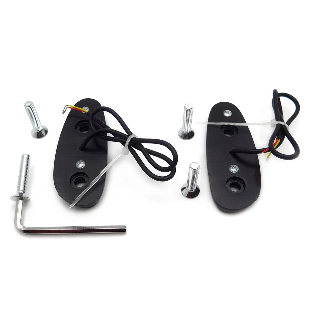 LED Signal Mirror Block Off Base Plate for Suzuki GSXR 600 750 (2001–2004)