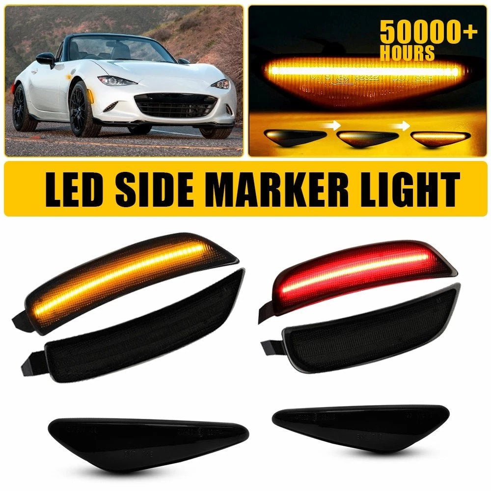 Smoked Side Marker Fender Lights for Mazda Miata MX-5 (2016–2022)