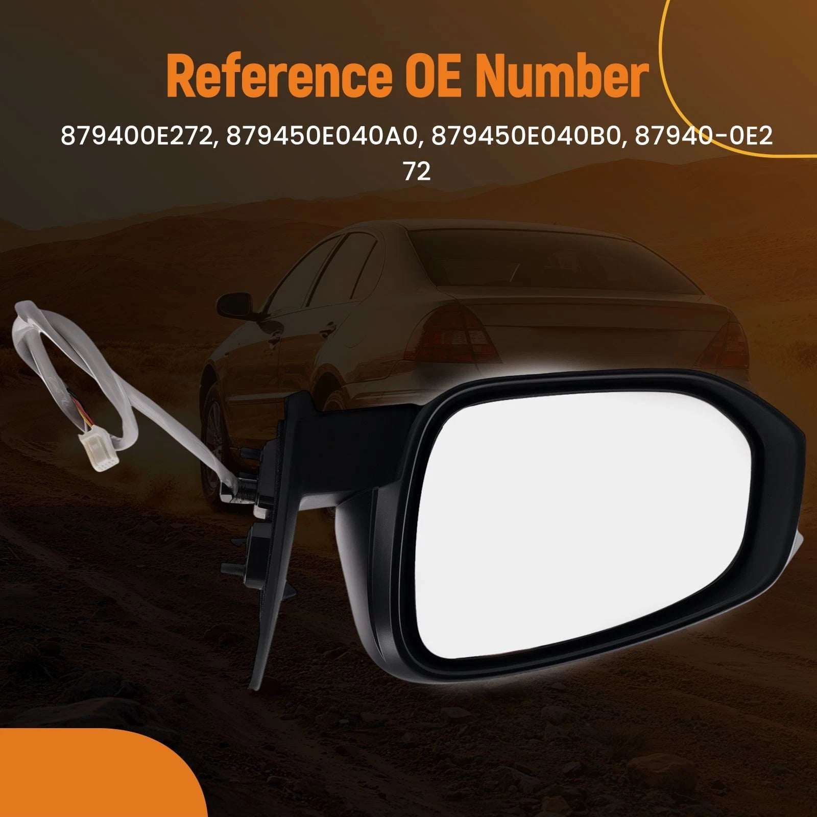 Left Side Mirror for Toyota Highlander (2014–2019) 879450E040A0 Signal