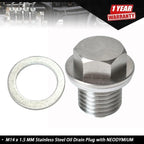 Stainless Steel Oil Drain Plug with Neodymium Magnet for