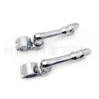 Chrome Engine Guards for Harley (1.25" Clamp, Longhorn Offset Foot Pegs)