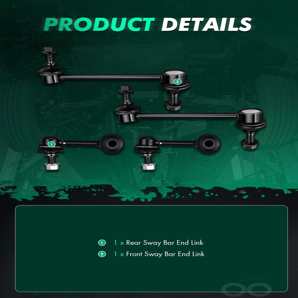 Set of 4 Stabilizer Sway Bar Links Kit for Mercury Milan (2010–2011)