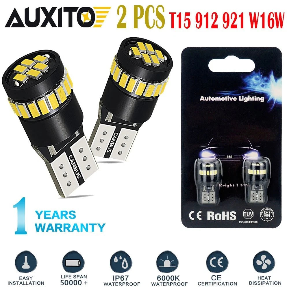 2X AUXITO T10 168 194 2825 LED License Plate Side Marker Light Bulb for