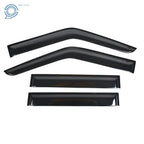 Set of 4 Black Window Visors for Nissan Frontier (2005–2020) Rain Guard