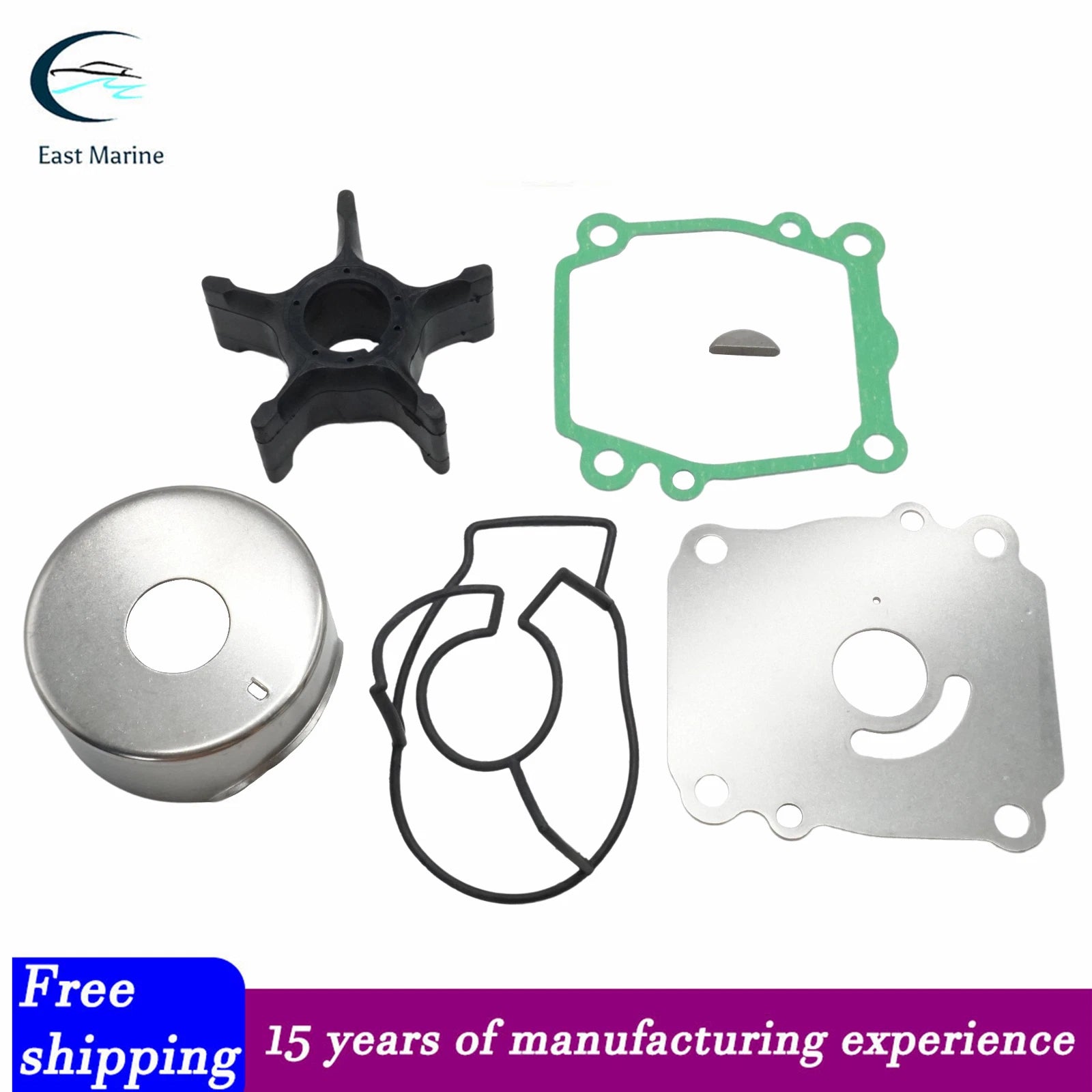 Water Pump Impeller Kit for Suzuki DF90 DF100 DF115 DF140 (17400-92J21)