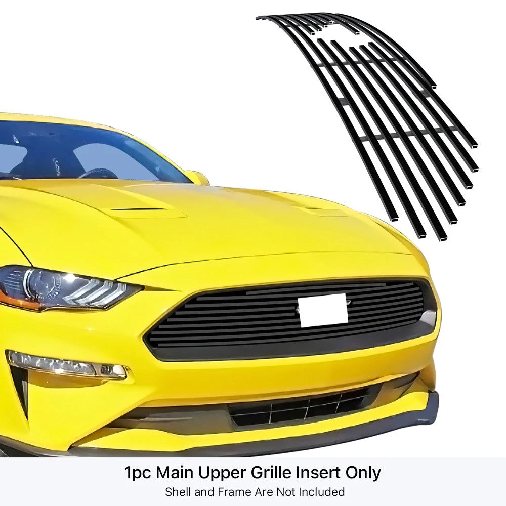 Stainless Black Billet Grille for Ford Mustang EcoBoost (2018-2022)