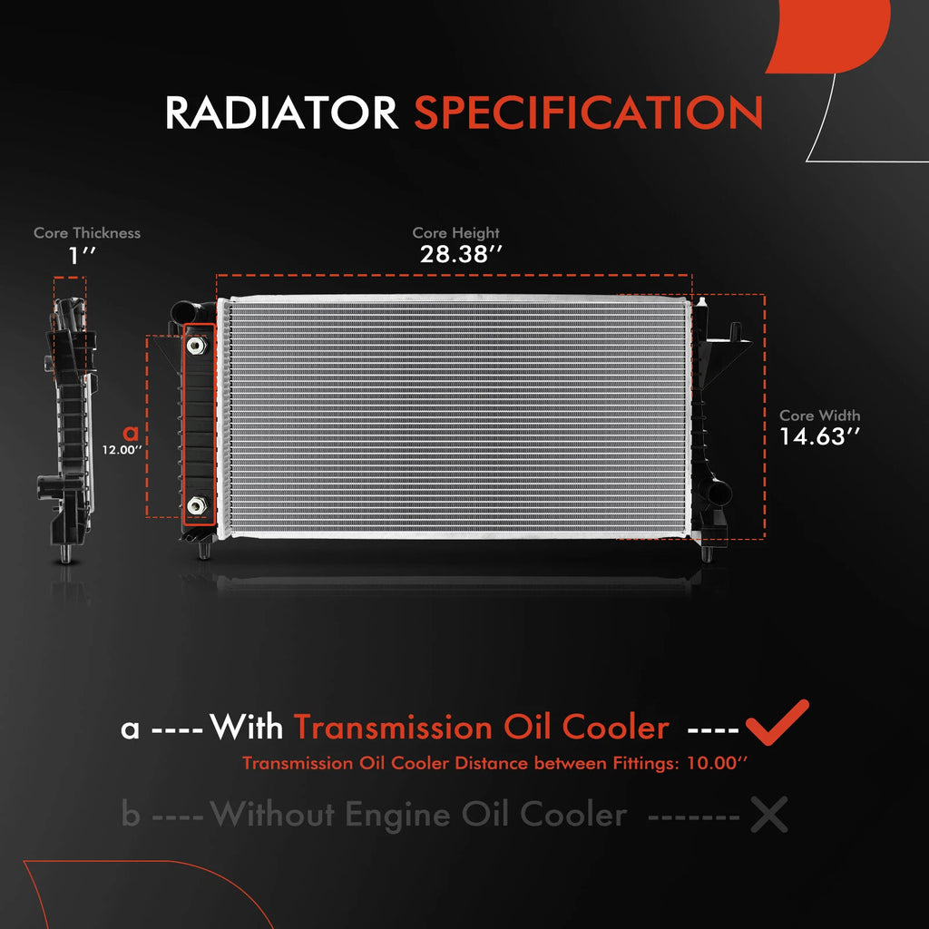 Radiator for Ford Taurus, Escort, Mercury Sable (1996-2007)