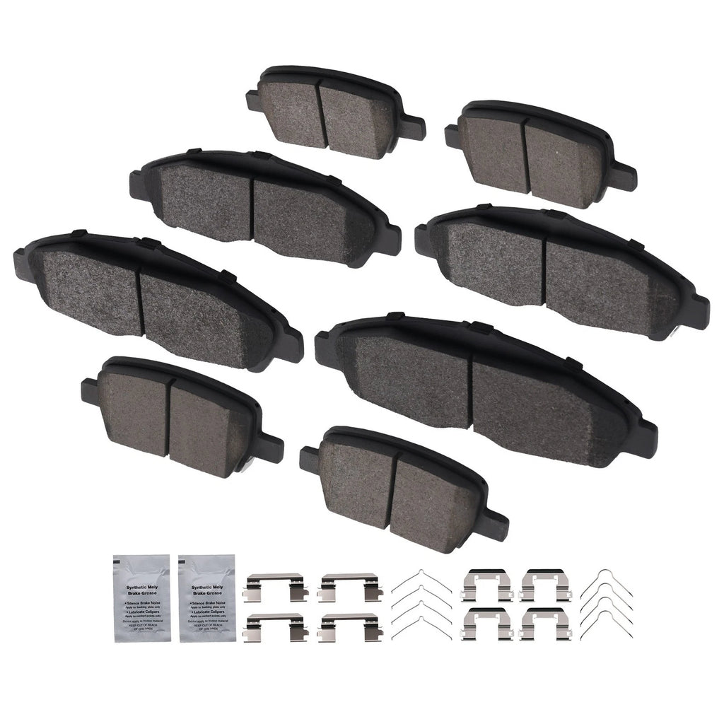 Set of 4 Brake Pads Kit for GMC Acadia Cadillac XT5 (2017–2020) D1896
