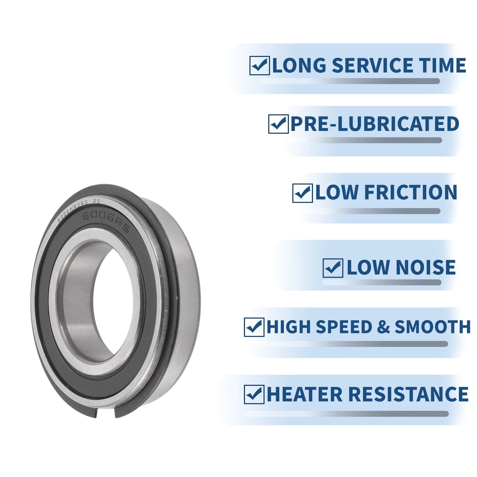 1 Pc 6006NR2RS Deep Groove Ball Bearing for Scooter Skateboard Wheel (30x55x13mm)
