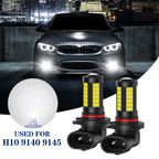 2X H10 9140 9145 LED Fog Light Bulbs 2000LM 6000K Driving Lamp
