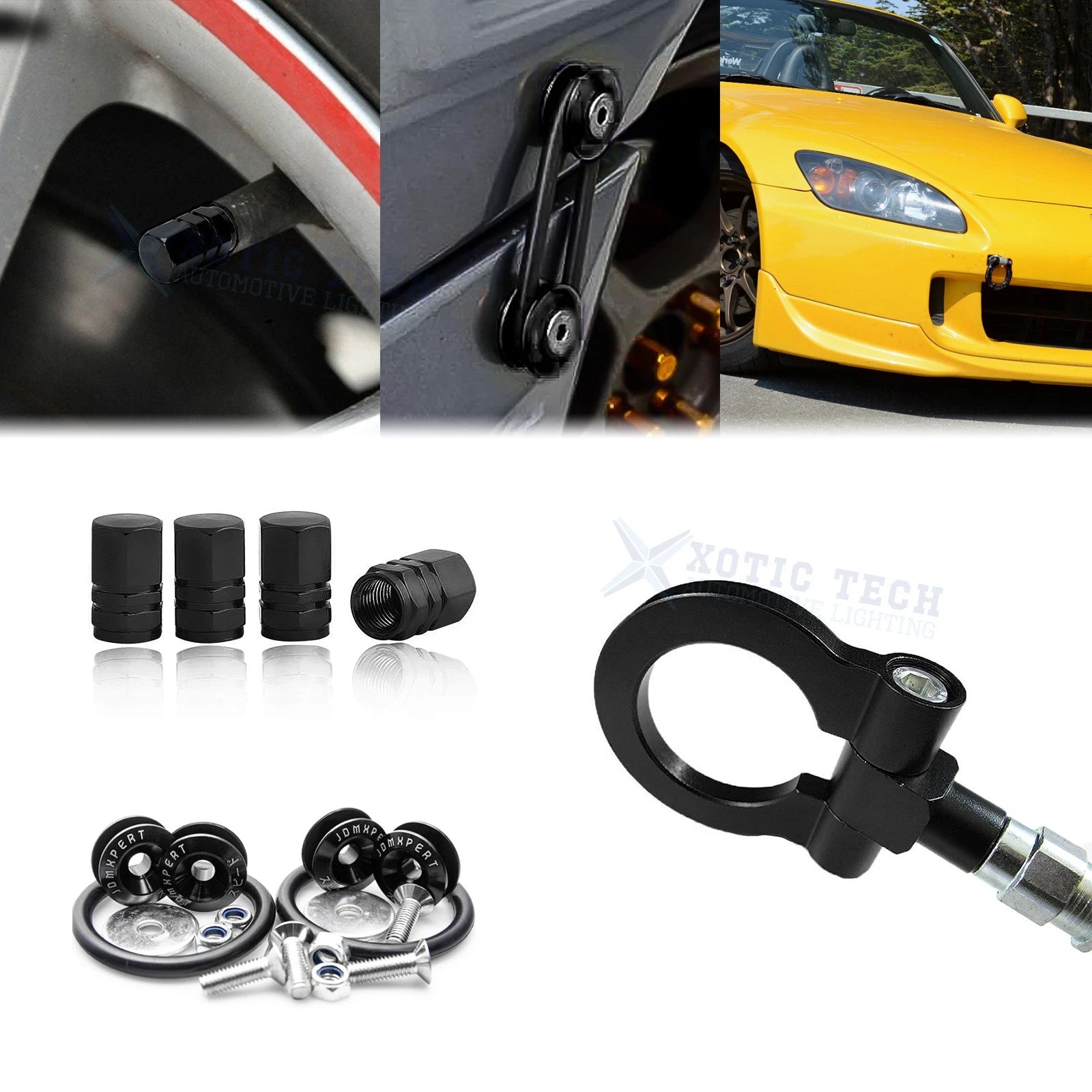 Tow Hook, Tire Valve Stem & Release Fastener for Honda S2000 (2002–2009)