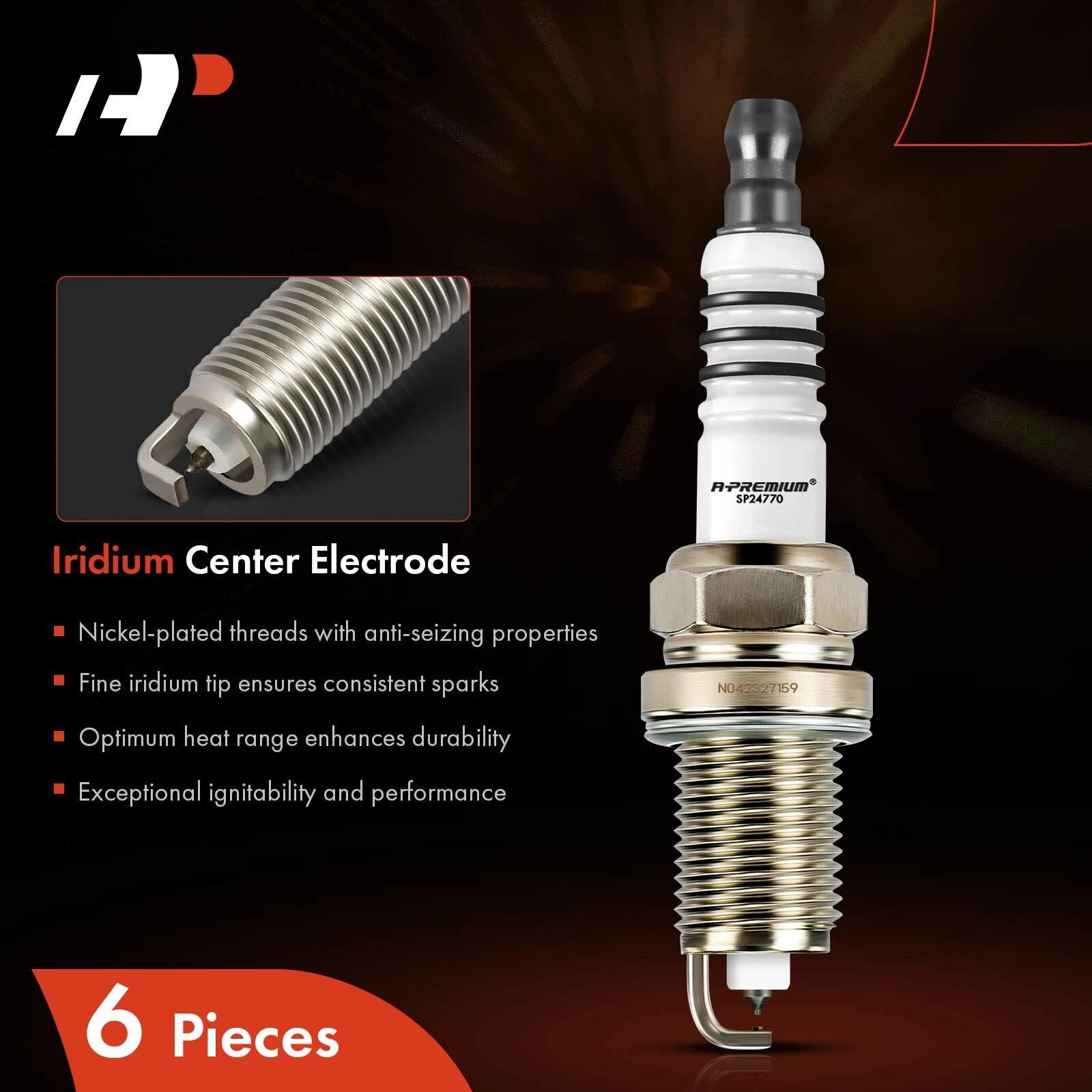 6x Iridium Platinum Spark Plugs for Honda Accord (1995–2002)