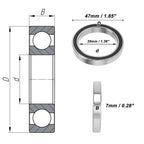 Deep Groove Ball Bearing 6807DD for Scooter Skateboard (P0 35x47x7mm)