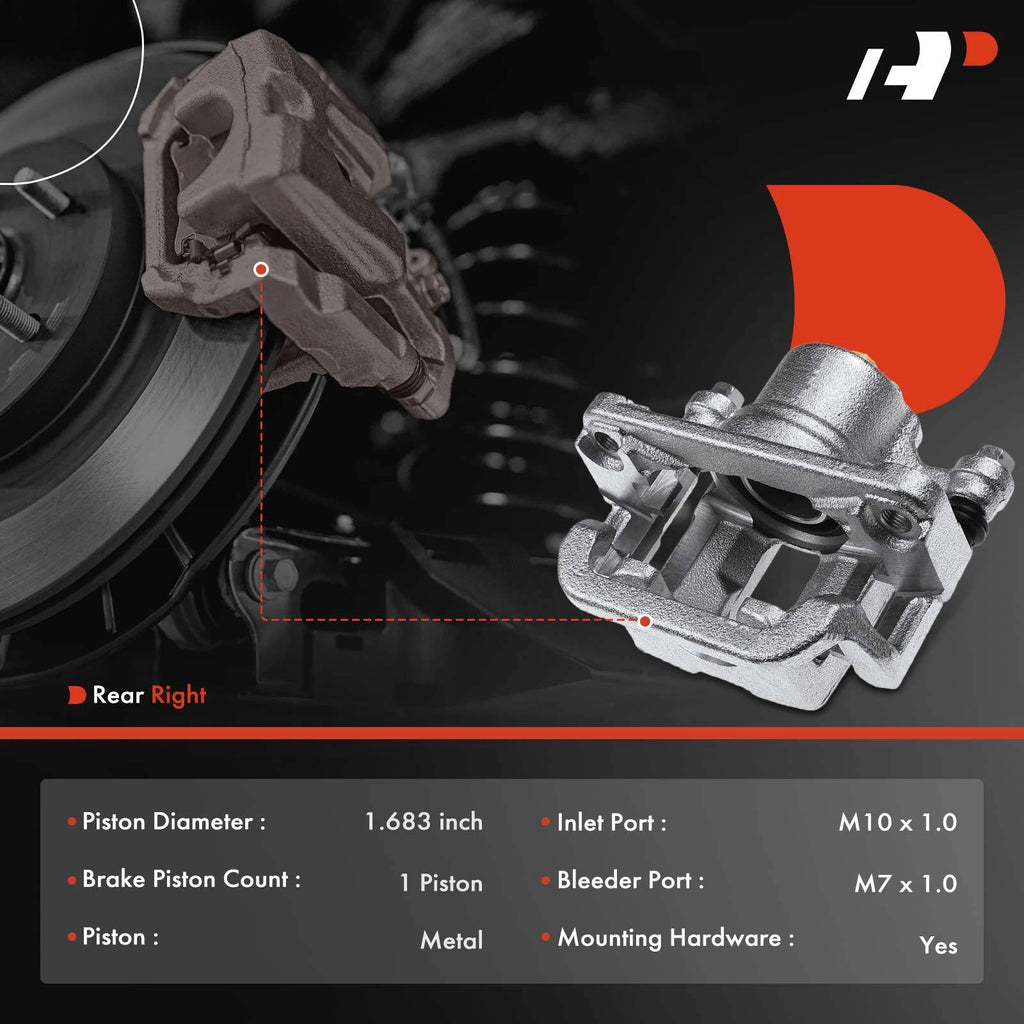 Rear Right Disc Brake Caliper with Bracket for Suzuki Grand Vitara (2009–2013)