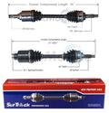 Set of 2 Front CV Axle Shafts for Mazda Tribute Ford Escape Mercury Hybrid (2001–2007)