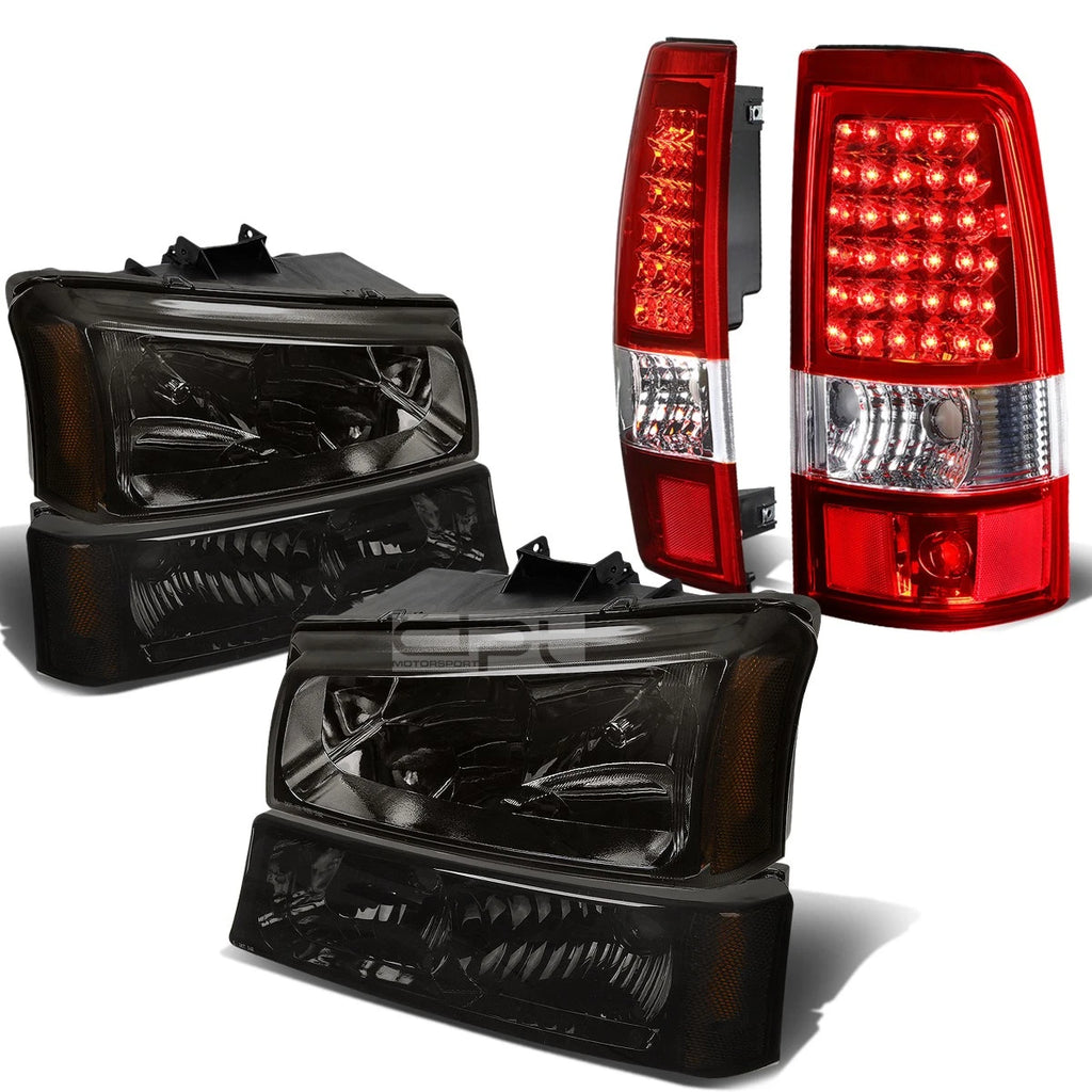 Headlight and Tail Light Set for Silverado (2003–2007) - Smoke, Chrome, LED