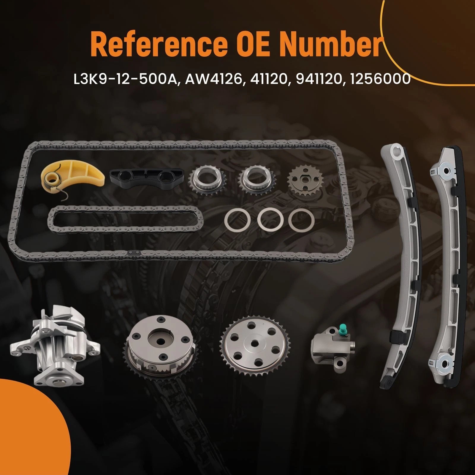 Engine Timing Chain Kit for Mazda 6/CX-7 2.3L (2006–2012) L3K9-12-500A