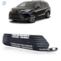 Front Lower Grille for Toyota Sienna (2021–2023) - Gloss Black Silver Gray