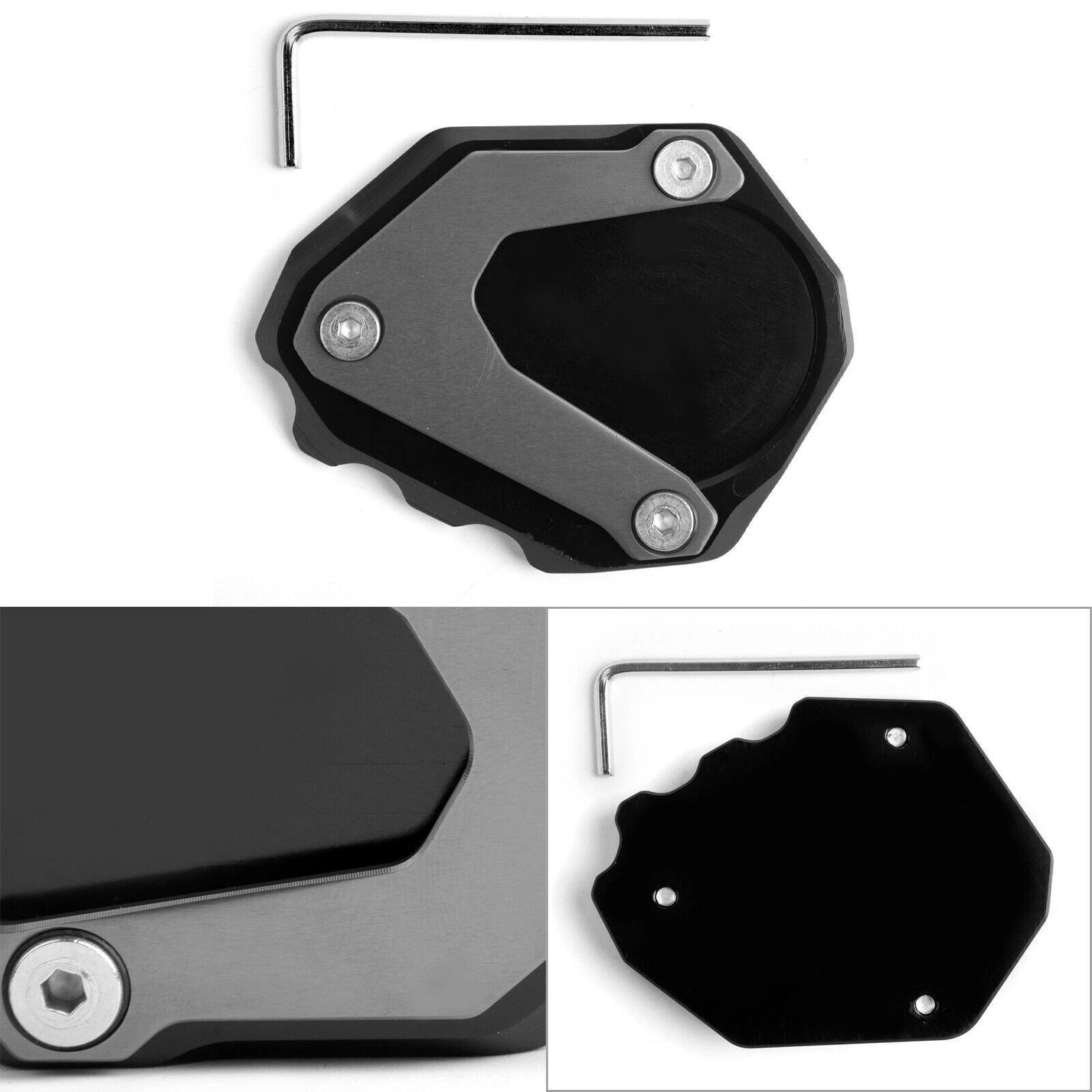 Kickstand Extension Pad for BMW R Nine T (2014–2017) R1200RT (2004–2014) Gray