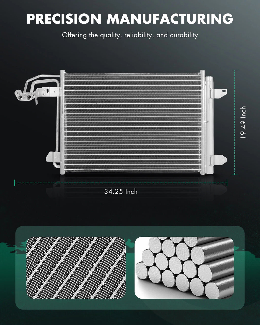 AC Condenser for Volkswagen Golf (2005–2007, 2010–2014) & Audi A3 (2006–2013)