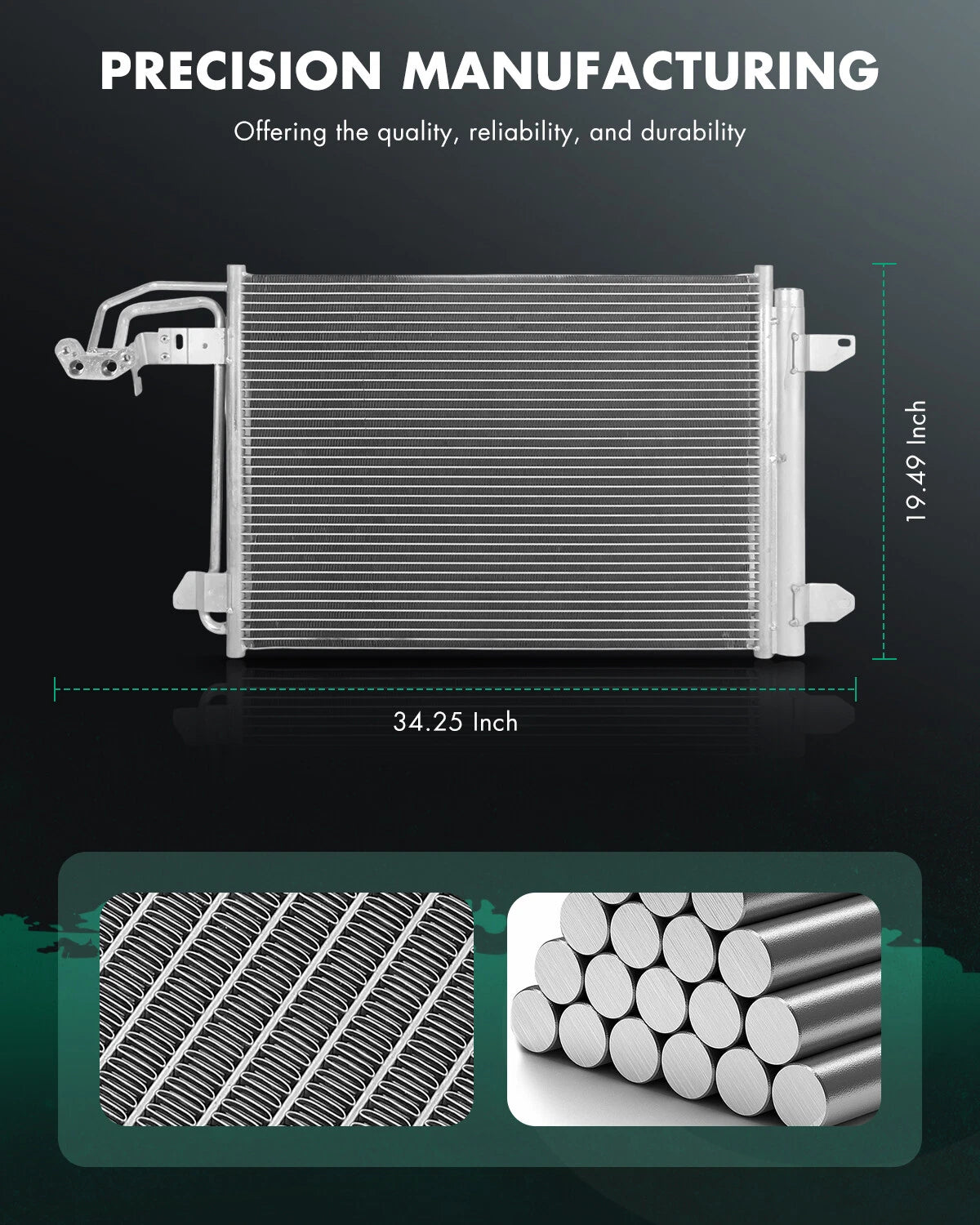 AC Condenser for Volkswagen Golf (2005–2007, 2010–2014) & Audi A3 (2006–2013)