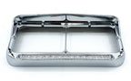 Headlight Visor Bezels Front Pair with Amber LED for Chrome 4x6 (1990–1999)