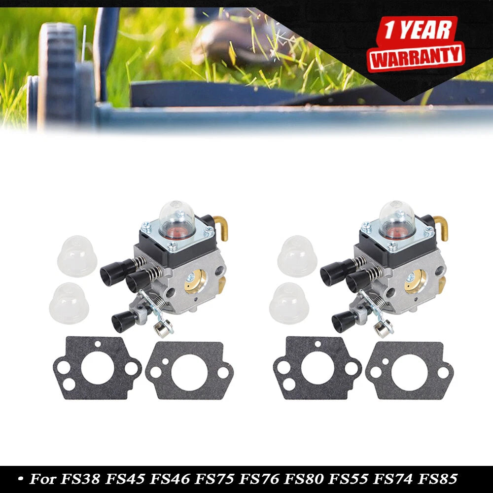 2X Carburetor for STIHL FS45 FS46 FS55 FS74 FS75 FS76 FS80 FS85 (2000–2023)