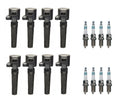Set of 8 Ignition Coils & Iridium Spark Plugs for Lincoln Ford V8