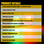 2X Waterproof Red Green 8 LED Navigation Lights for Boat Pontoon (N/A)