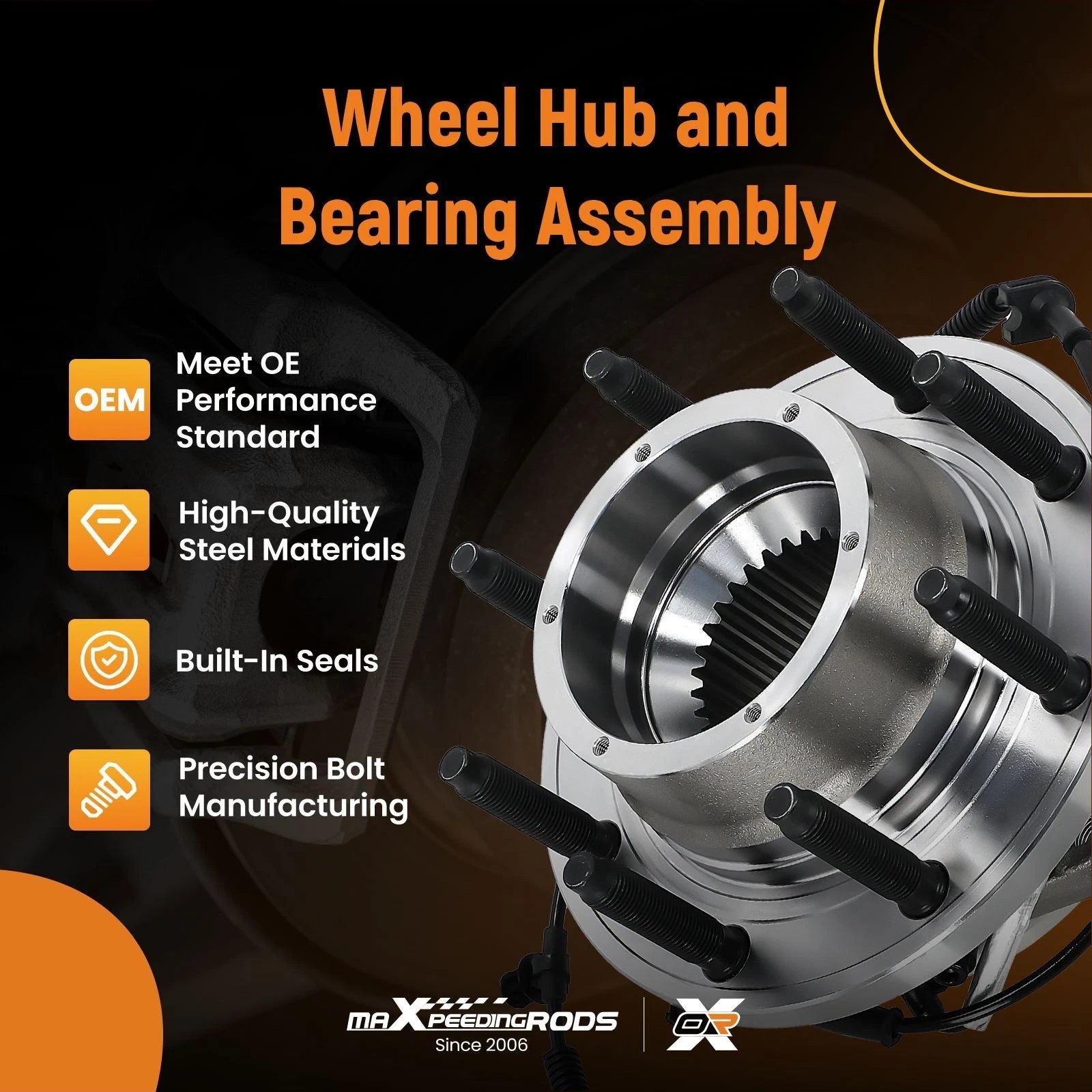 Front Wheel Hub & Bearing for Nissan Altima (2007–2013) 5-Lug ABS