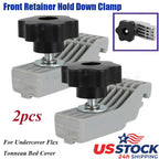 2X Tonneau Cover Front Retainer Hold Down Clamp for Standard Truck Bed