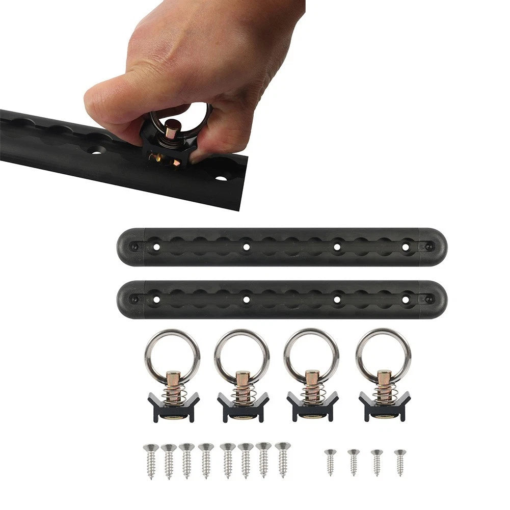 Set of 2 Cargo Control L Track Tie Down System 12 Inch Aluminum Rails