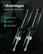 2X Front Shocks Struts Absorber for Lincoln LS Sedan RWD (2000–2002)