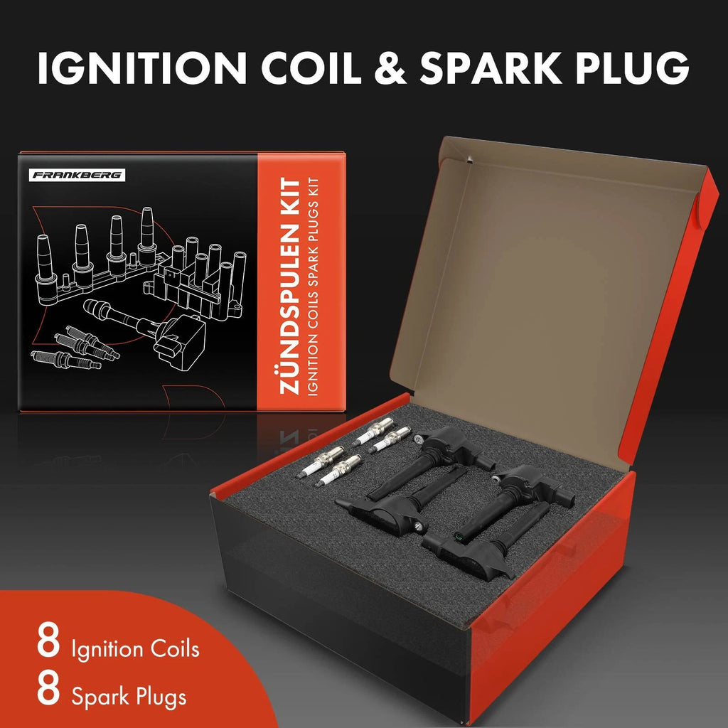 Set of 8 Ignition Coils & Spark Plugs for Mercedes-Benz