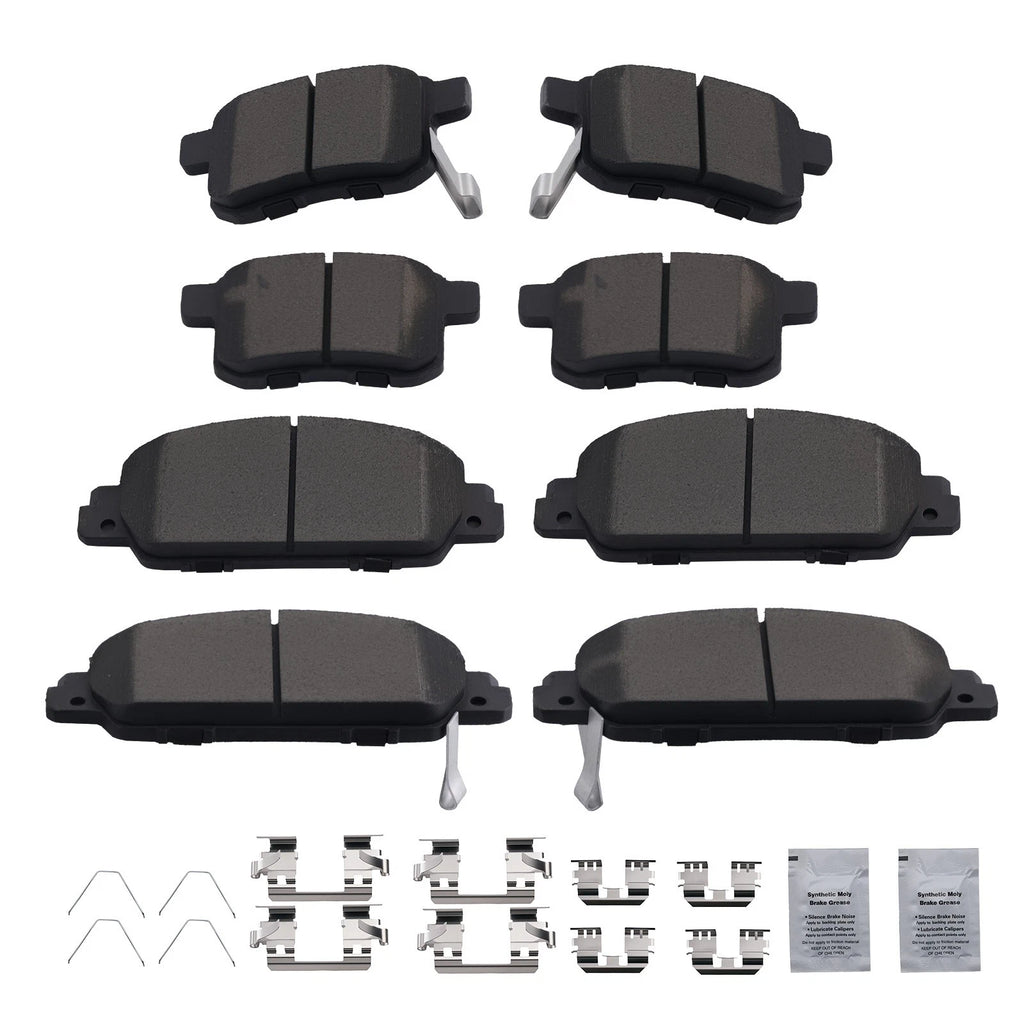 Front & Rear Ceramic Brake Pads Kit for Honda Accord (2013–2017) D1451