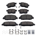 Front & Rear Ceramic Brake Pads Kit for Honda Accord (2013–2017) D1451