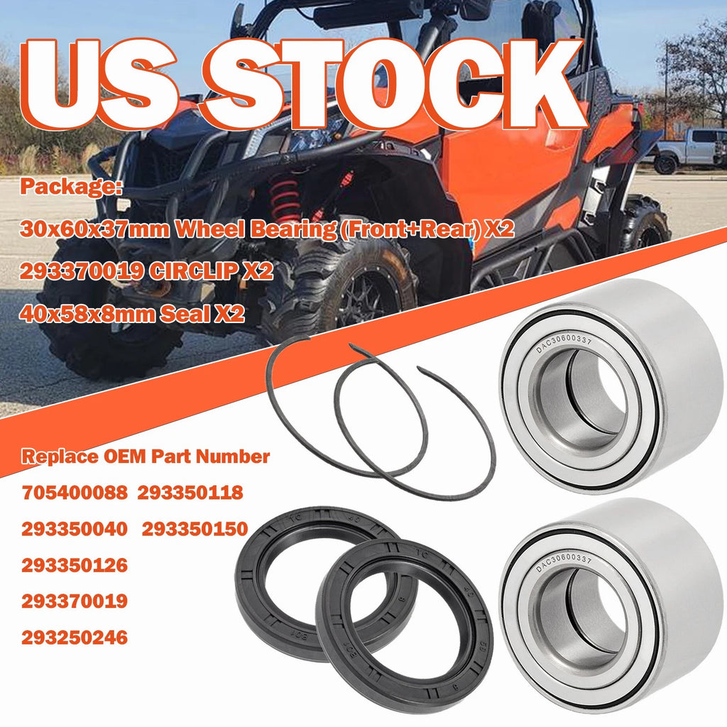 2 Wheel Bearings & Seals for Can-Am Renegade/Commander/Maverick 1000/850/800/570