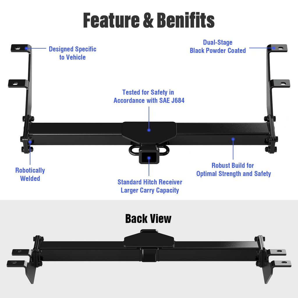 Trailer Towing Hitch for Honda Element (2003-2011) 2 Inch Receiver Class 3
