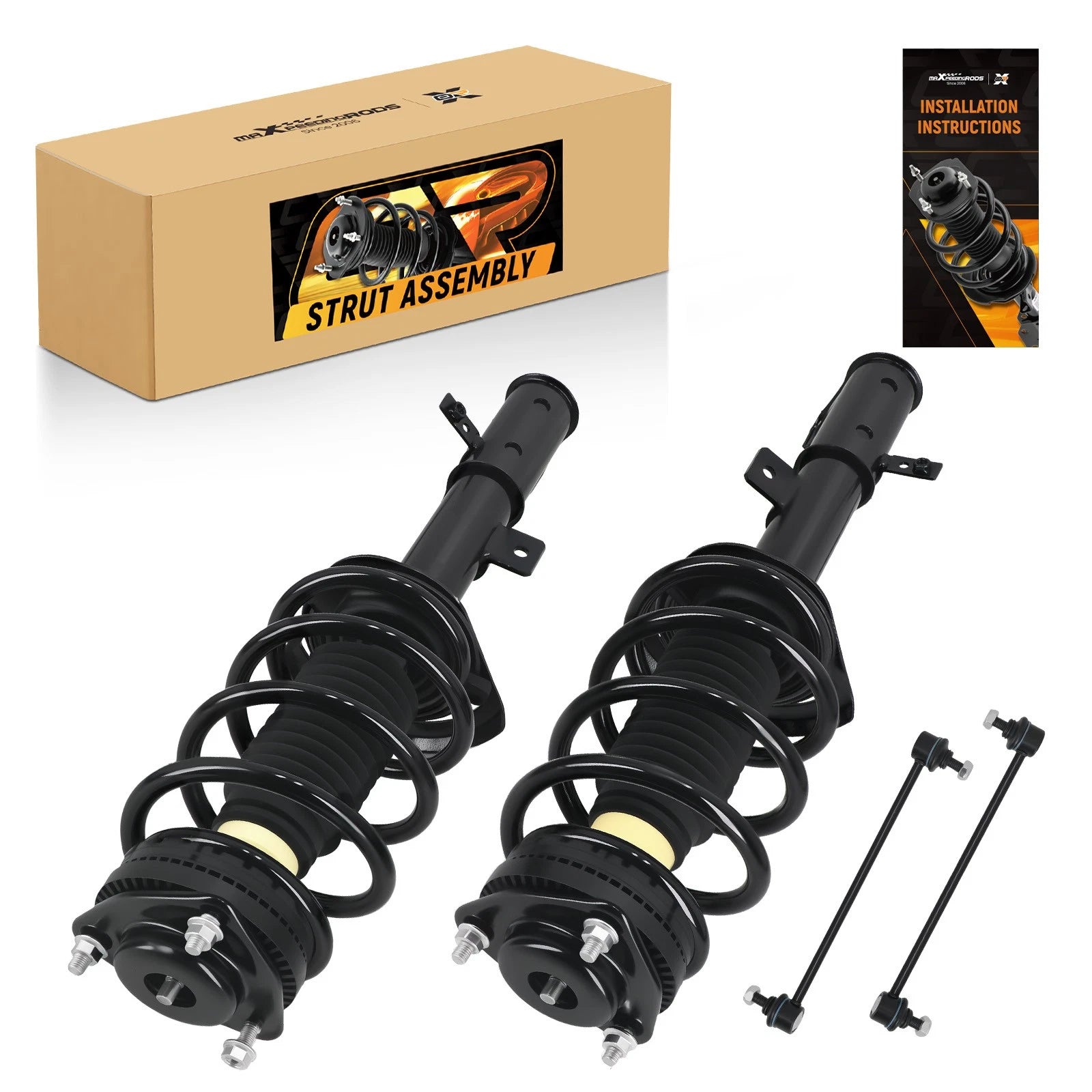 4X Front Strut w/ Sway Bar End Link Assembly for Chrysler Sebring (2007–2010) 171131
