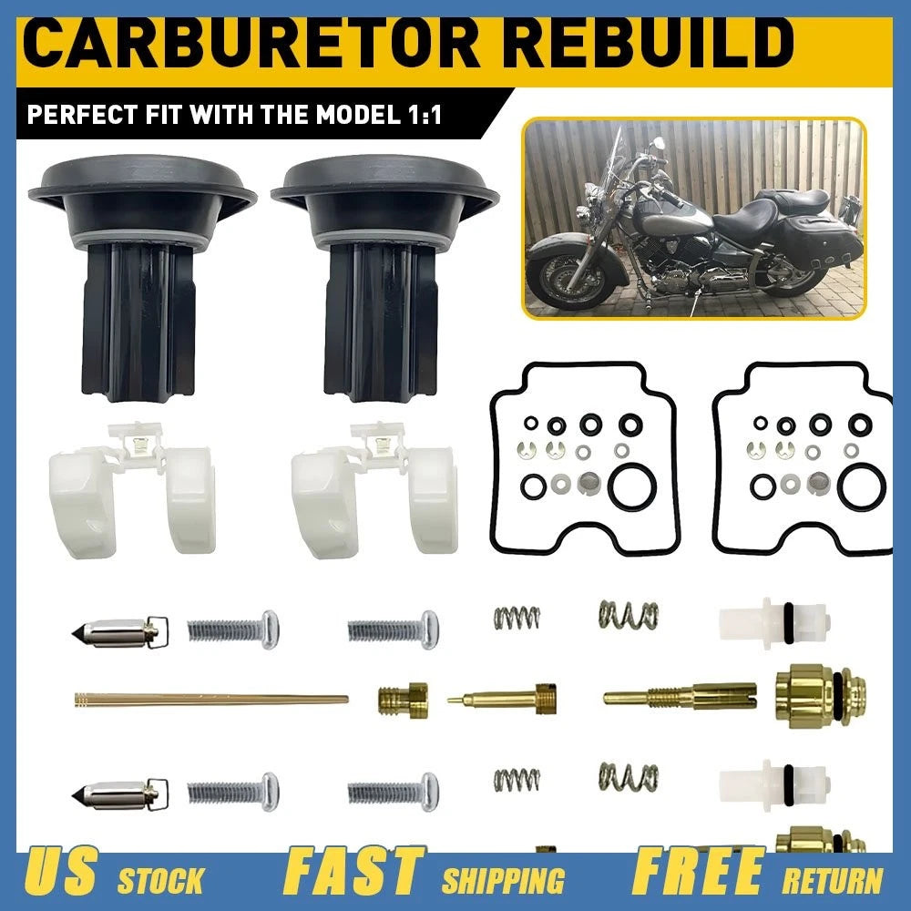 Carburetor Repair Rebuild Kit for Yamaha XVS1100 (1999–2007)