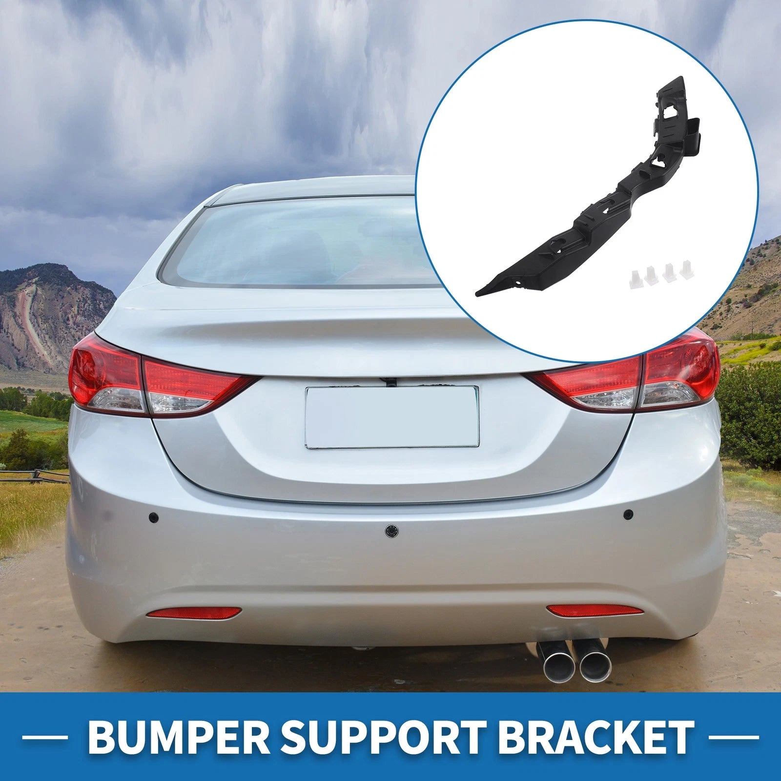 Right Rear Bumper Retainer Bracket No. 86614A7500 for Kia Forte5 (2014–2018)
