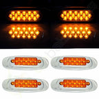 4x Sealed Side Marker Clearance Light for Truck Trailer Bus