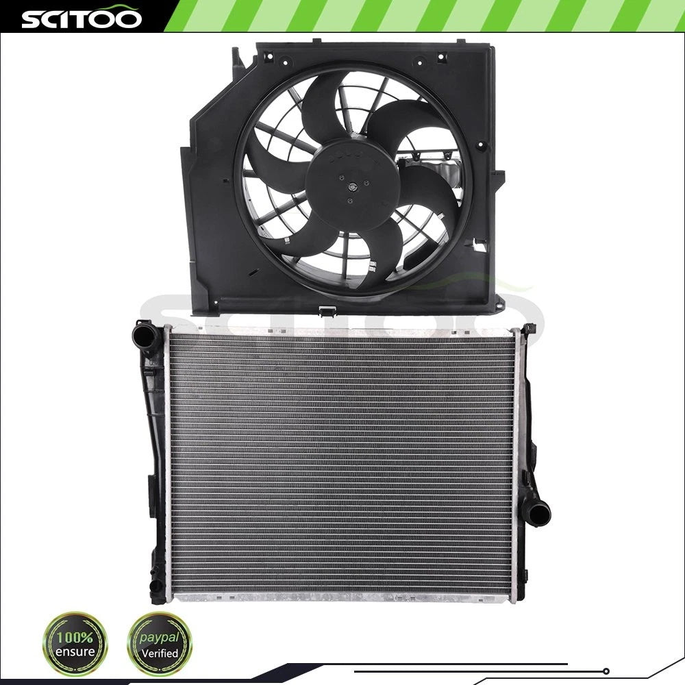 Radiator and Cooling Fan Kit for BMW 320i 325i 330i (2001–2005)