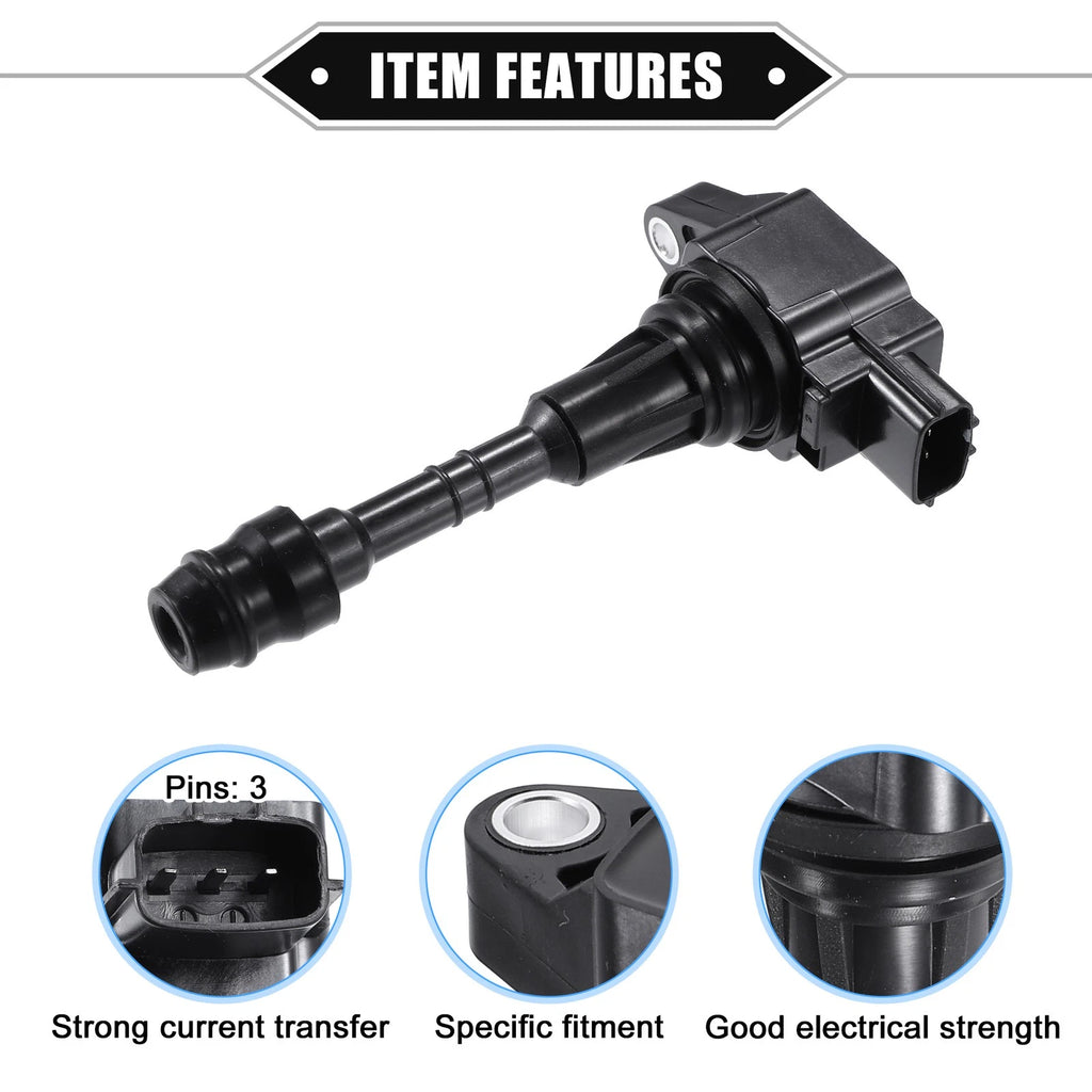 8pcs Ignition Coils for Nissan Armada V8 5.6L (2007–2015) 22448-ZE00C Black