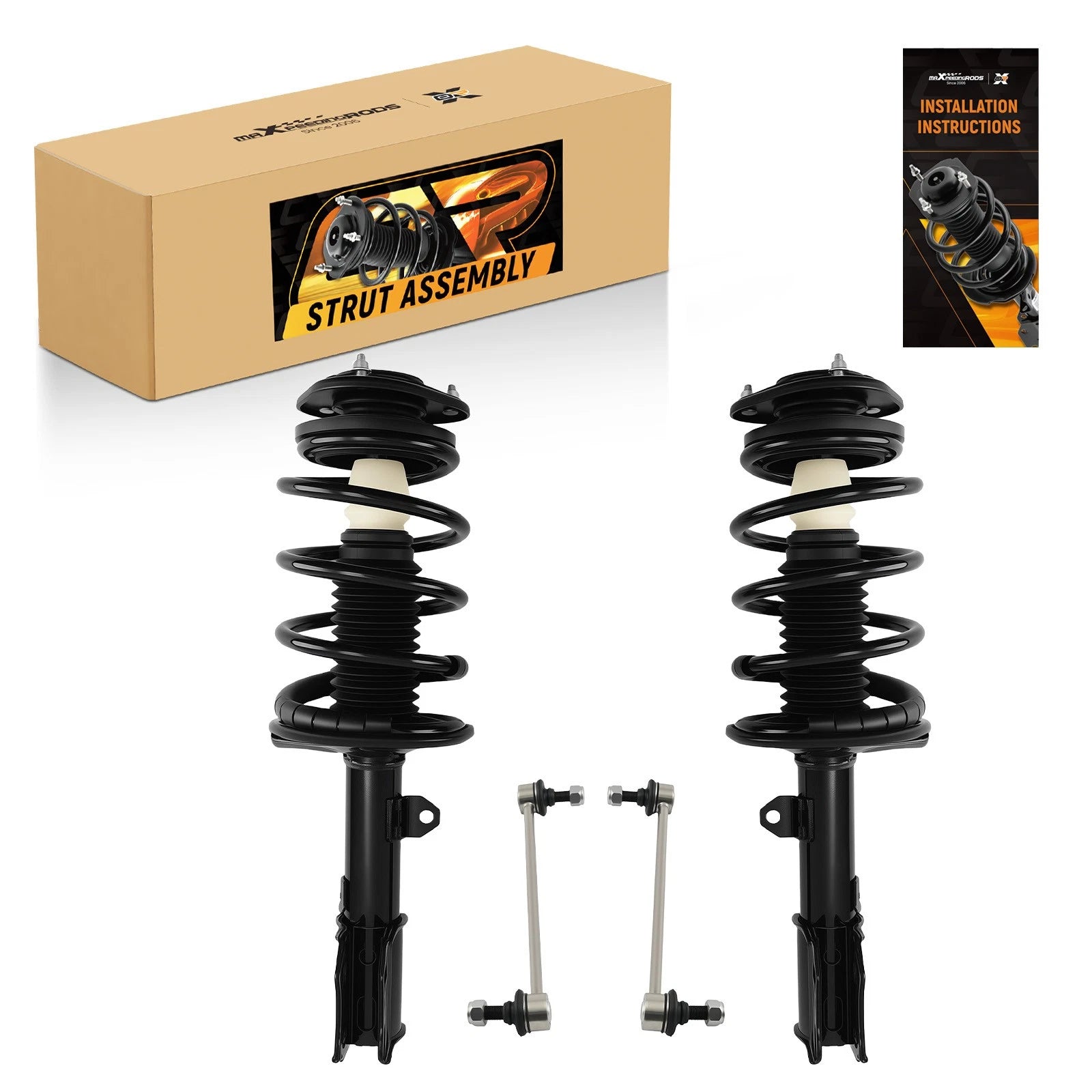 Front Quick Strut Assemblies & Sway Bar End Links for Toyota Matrix (2003–2008)