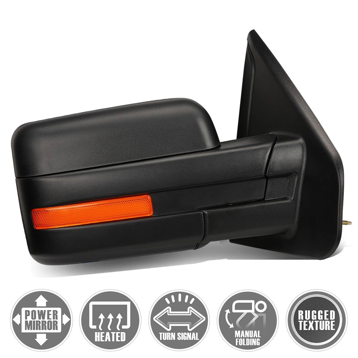Power+Heat+LED Signal Light Right Side Mirror for Ford F150 (2004–2014)