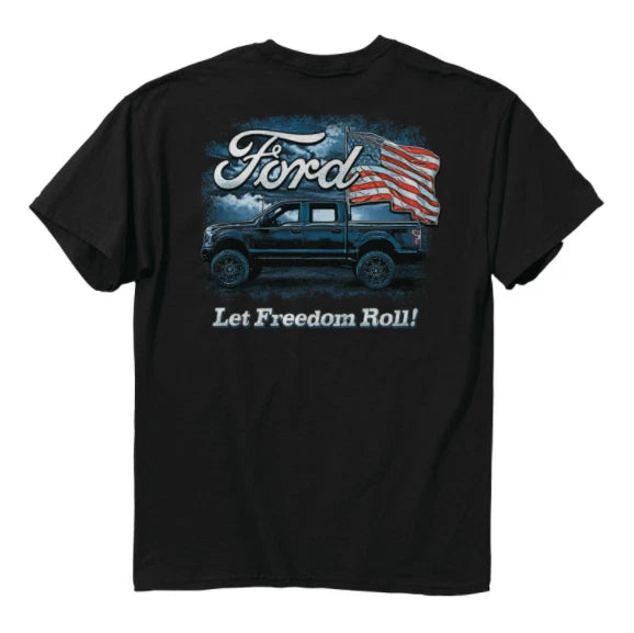 American Flag T-Shirt Let Freedom Roll for Ford F-150 Crew Cab (1997–2024)
