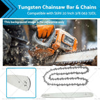 20" Bar Tungsten Carbide Chain .063 3/8 72DL for Stihl Chainsaw