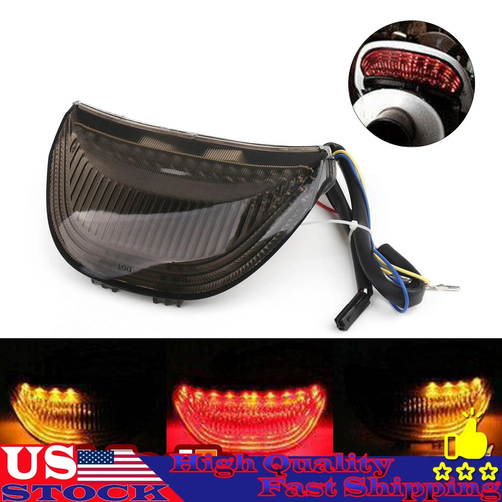 Integrated LED TailLight Turn Signals for Honda CBR600RR CBR1000RR (2003–2006)