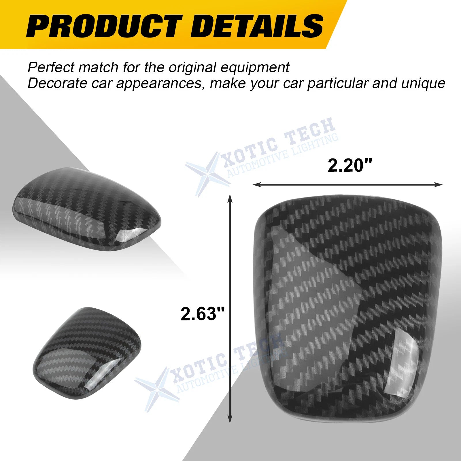 Gear Shift Lever Knob Cover for Dodge Challenger Charger (2015-Up)